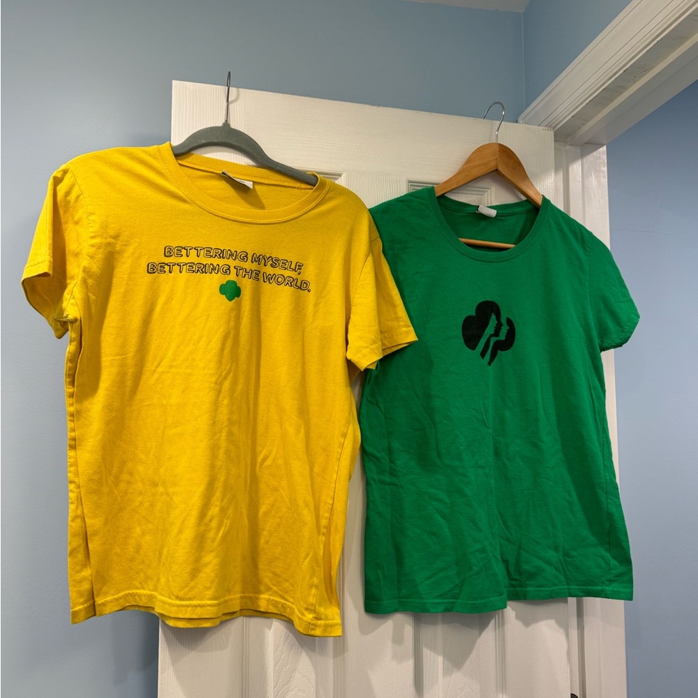 Two Vintage Girl Scout T-Shirts